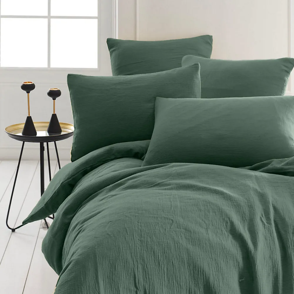 Drap housse en gaze de coton bonnet 30 cm Lichen 80x200 cm LOFT>Sensei Maison Sale