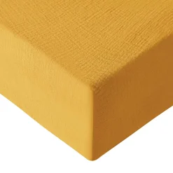 Sensei Maison Drap housse en gaze de coton bonnet 30 cm Caramel 80x200 cm LOFT* Drap Housse|Drap Housse