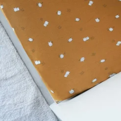 Drap housse en jersey de coton motif enfantin (70x140 cm - Bronze)>Domiva Clearance