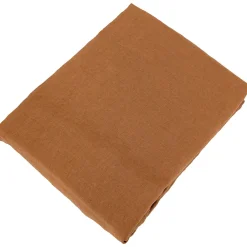 Drap housse en lin lavé froissé 140x190 cm SONATE orange Terre Cuite>Linnea Hot