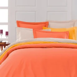 Sensei Maison Drap housse en percale de coton bonnet 30 cm Corail 140x200 cm SOFT PERCALE* Drap Housse|Drap Housse