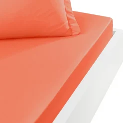 Sensei Maison Drap housse en percale de coton bonnet 30 cm Corail 140x200 cm SOFT PERCALE* Drap Housse|Drap Housse