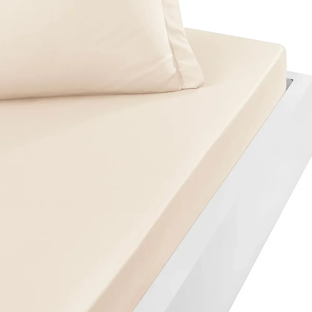 Sensei Maison Drap housse en percale de coton bonnet 30 cm Petale 200x200 cm SOFT PERCALE* Drap Housse|Drap Housse