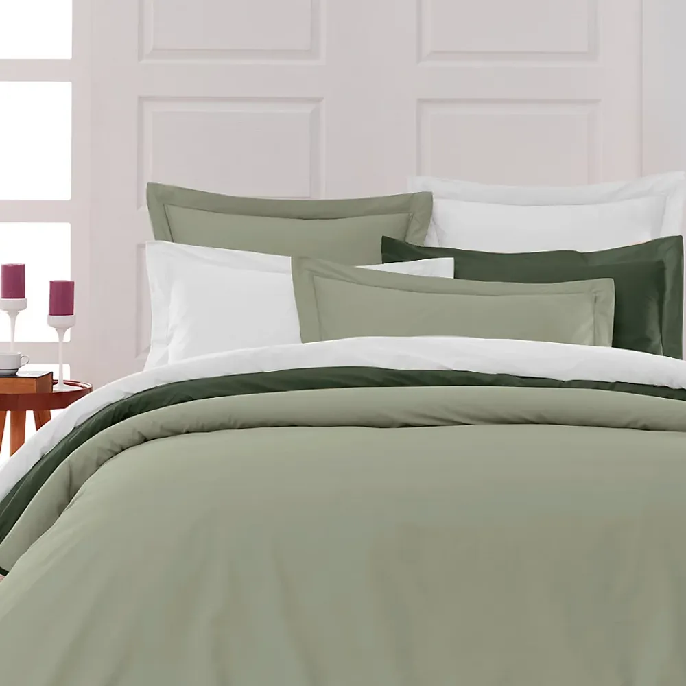 Sensei Maison Drap housse en percale de coton bonnet 30 cm Sauge 90x190 cm SOFT PERCALE* Drap Housse|Drap Housse