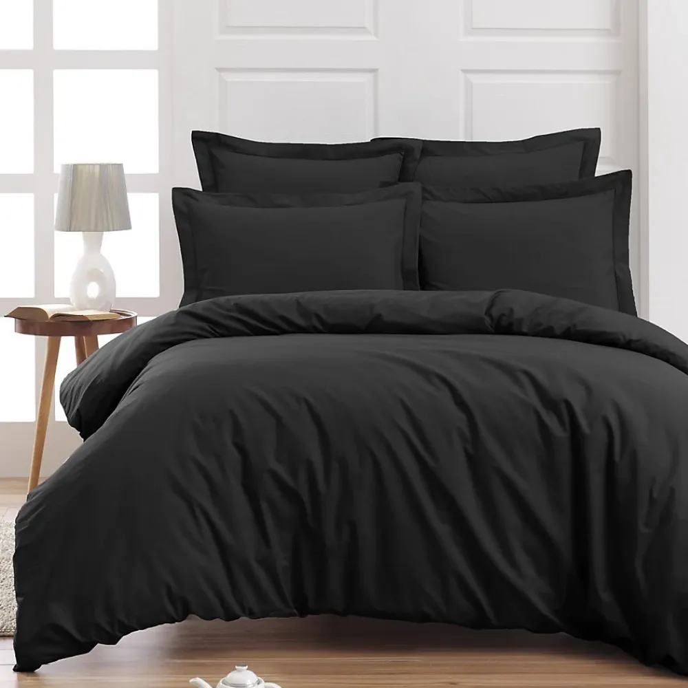 Sensei Maison Drap housse en percale de coton pour lit articulé Anthracite 160x200 cm SOFT PERCALE* Drap Housse|Drap Housse