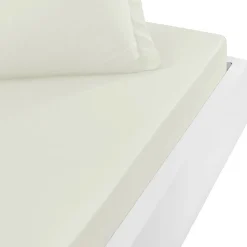 Drap housse en percale de coton bonnet 30 cm Ecru 80x200 cm SOFT PERCALE>Sensei Maison Discount