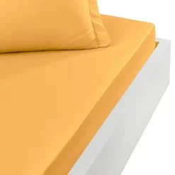 Sensei Maison Drap housse en percale de coton bonnet 30 cm Caramel 180x200 cm SOFT PERCALE* Drap Housse|Drap Housse