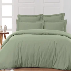 Sensei Maison Drap housse en percale de coton bonnet 30 cm Sauge 80x200 cm SOFT PERCALE* Drap Housse|Drap Housse