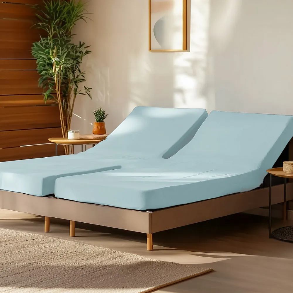 Drap housse en percale de coton pour lit articulé Nuage 160x200 cm SOFT PERCALE>Sensei Maison Hot