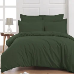 Drap housse en percale de coton bonnet 30 cm Eucalyptus 90x200 cm SOFT PERCALE>Sensei Maison Clearance