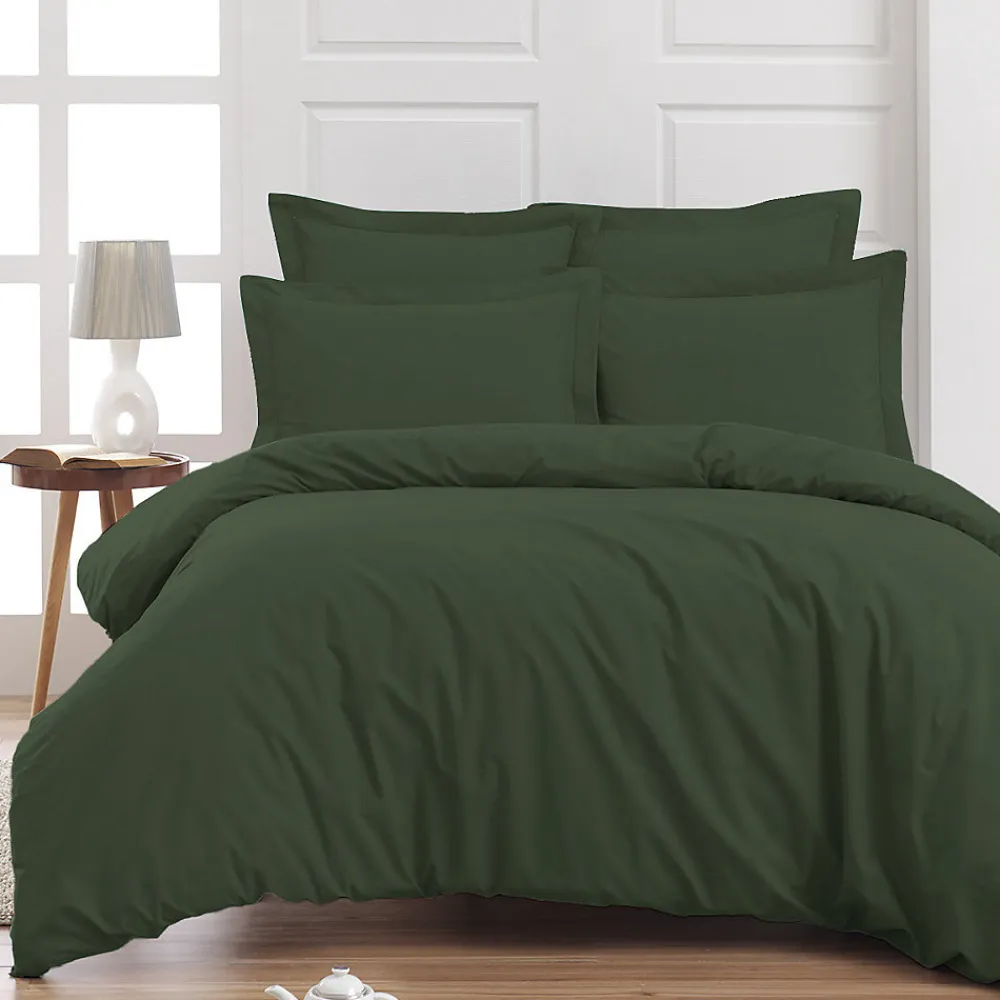 Drap housse en percale de coton bonnet 30 cm Eucalyptus 90x200 cm SOFT PERCALE>Sensei Maison Clearance