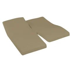 Sensei Maison Drap housse en percale de coton pour lit articulé Taupe 160x200 cm SOFT PERCALE* Drap Housse|Drap Housse