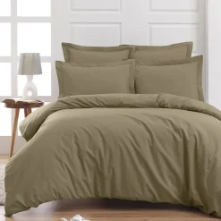 Sensei Maison Drap housse en percale de coton pour lit articulé Taupe 160x200 cm SOFT PERCALE* Drap Housse|Drap Housse