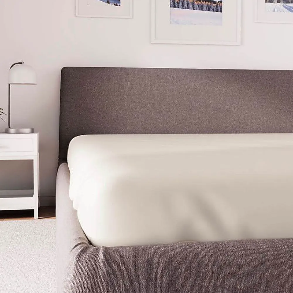Soleil D'Ocre Drap housse en polycoton 160x200 cm PERCALE lin, par* Drap Housse|Drap Housse
