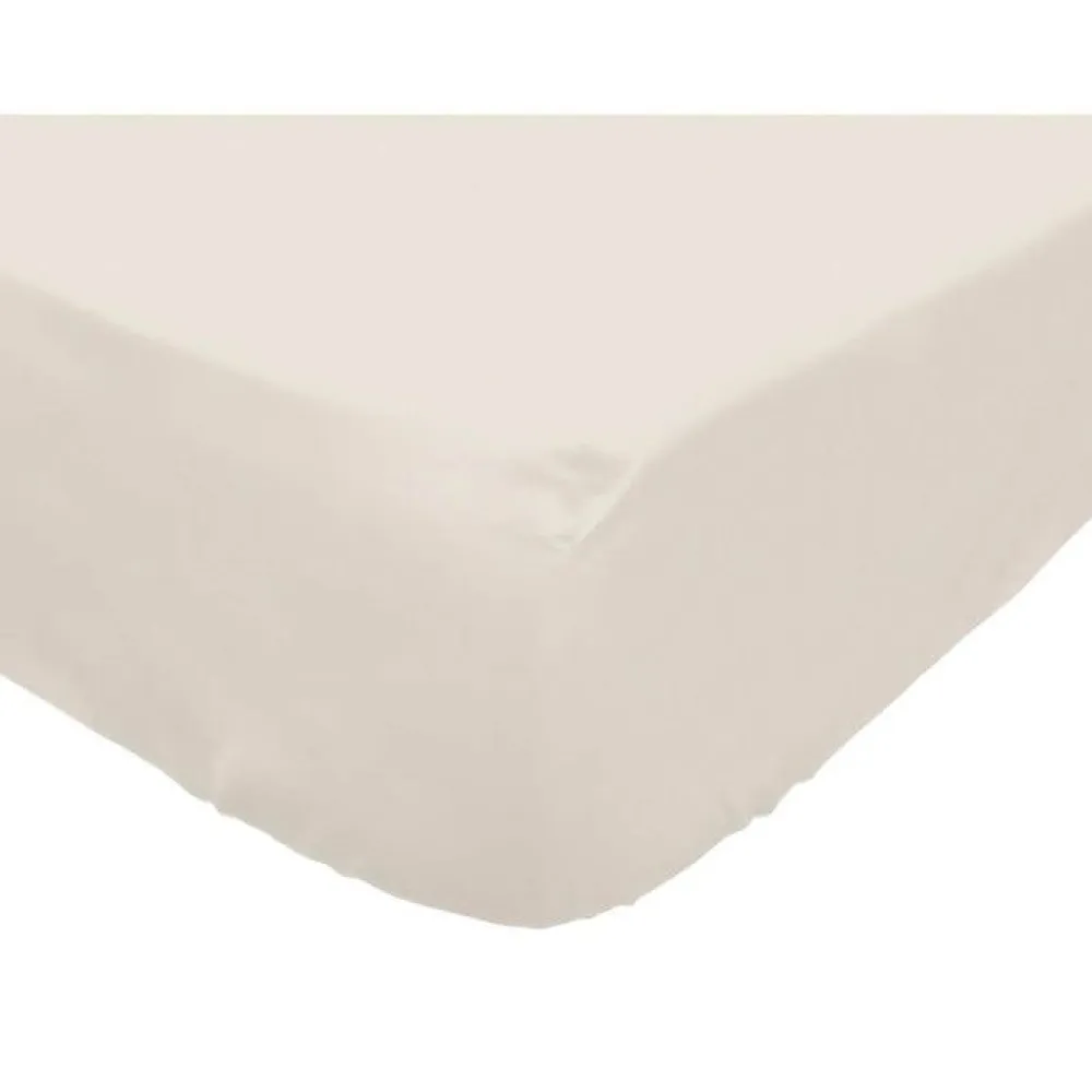 Soleil D'Ocre Drap housse en polycoton 160x200 cm PERCALE lin, par* Drap Housse|Drap Housse