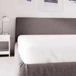Drap housse en polycoton 180x200 cm PERCALE blanc, par><noscript><img width=