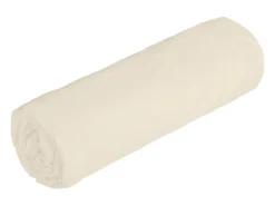 Drap housse en satin 108 fils/cm² - 140 x 190 cm - Bonnet 30 cm - Beige - TALORA de PALACIO><noscript><img width=