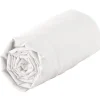 Drap housse en satin de coton (160x200 cm - Blanc)>Tradilinge Outlet