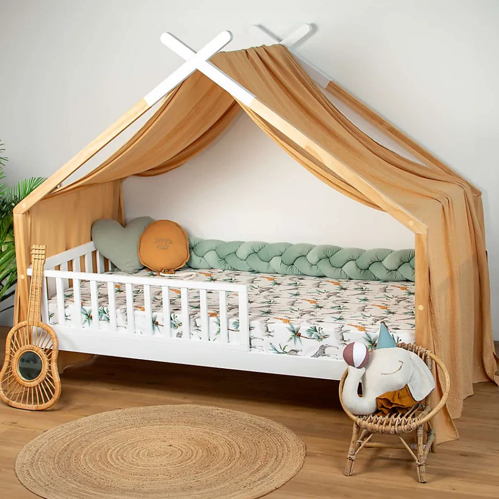 Drap housse en satin de coton Safari>Sevira Kids Best