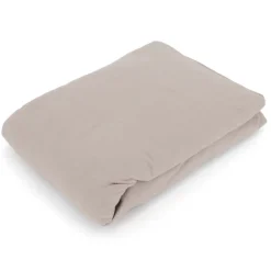 Linnea Drap housse flanelle unie 140x190 cm coton WALES beige Nougat* Drap Housse|Drap Housse