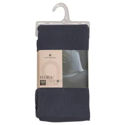 Drap housse Flora gaze de coton bleu 160x200cm - Atmosphera><noscript><img width=
