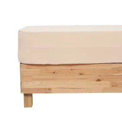 Atmosphera Créateur D'Intérieur Drap housse Flora gaze de coton lin 140x190cm - Atmosphera* Boutis, Couvre-Lit, Édredon