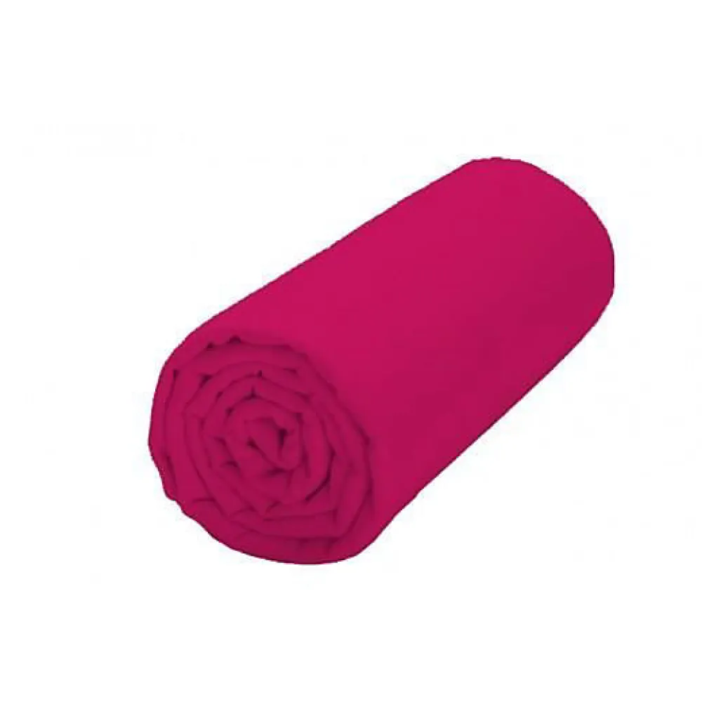 Drap housse Fushia 180 x 200 cm / 100% coton / 57 fils/cm²>Univers Décor Outlet