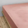 Drap housse "Gaïa" toutes dimensions "Gaze de Coton" - Gaïa Rose Pêche - 200 x 200 cm bonnet de 30 cm>L'Effet Papillon Discount