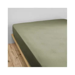 L'Effet Papillon Drap housse "Gaïa" toutes dimensions "Gaze de Coton" - Gaïa Romarin - 200 x 200 cm bonnet de 30 cm* Drap Housse|Drap Housse