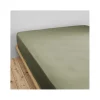 Drap housse "Gaïa" toutes dimensions "Gaze de Coton" - Gaia Romarin - 140 x 200 cm bonnet de 30 cm>L'Effet Papillon Online