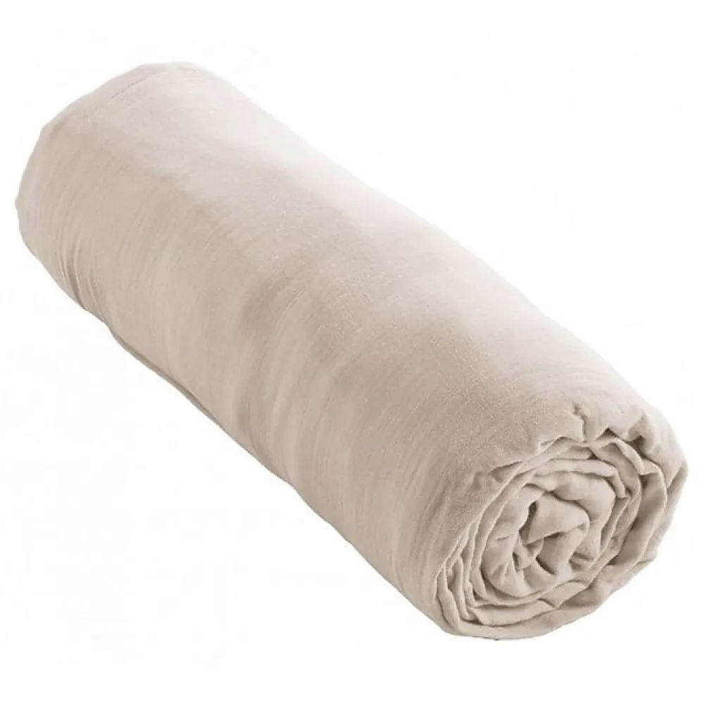 Drap housse "Gaïa" toutes dimensions "Gaze de Coton" - Gaïa Pampa - 90 x 190 cm bonnet de 30 cm>L'Effet Papillon Clearance