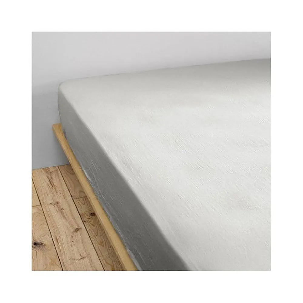 Drap housse "Gaïa" toutes dimensions "Gaze de Coton" - Gaïa Nuage - 140 x 190 cm bonnet de 30 cm>L'Effet Papillon Clearance