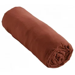L'Effet Papillon Drap housse "Gaïa" toutes dimensions "Gaze de Coton" - Gaia Terracotta - 90 x 200 cm bonnet de 30 cm* Drap Housse|Drap Housse