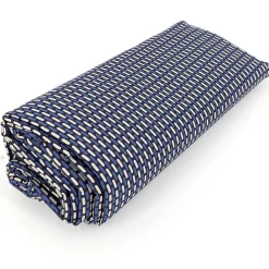 Drap housse imprimé 200x200 cm bonnet 30 cm satin de coton ENZO bleu>Linnea