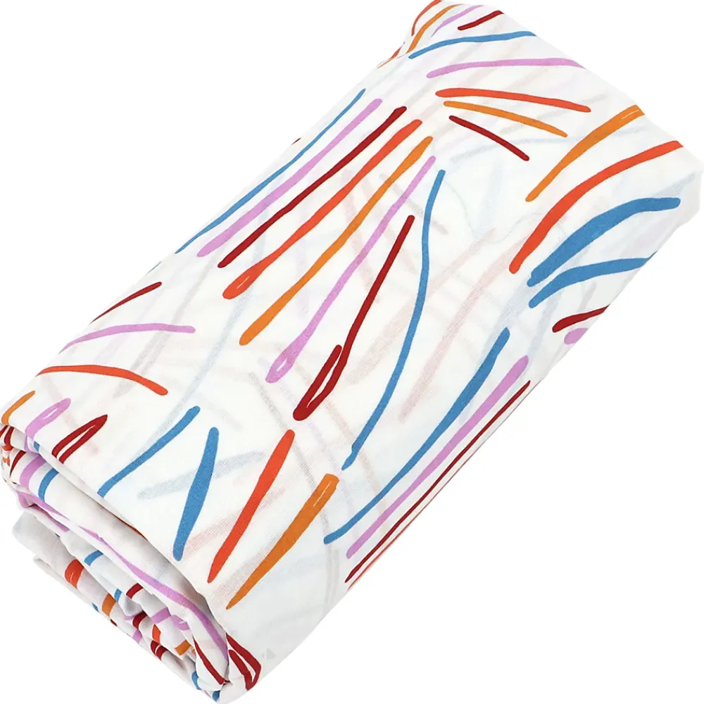 Linnea Drap housse imprimé 90x190 cm coton PERROQUET Salsa Bonnet 23 cm* Drap Housse|Drap Housse