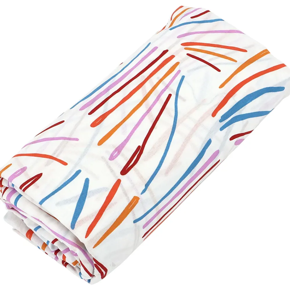 Linnea Drap housse imprimé 140x190 cm coton PERROQUET Salsa Bonnet 40 cm* Drap Housse|Drap Housse