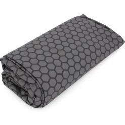 Drap housse imprimé 200x200 cm percale de coton ASIA gris Anthracite Bonnet 40 cm>Linnea Discount