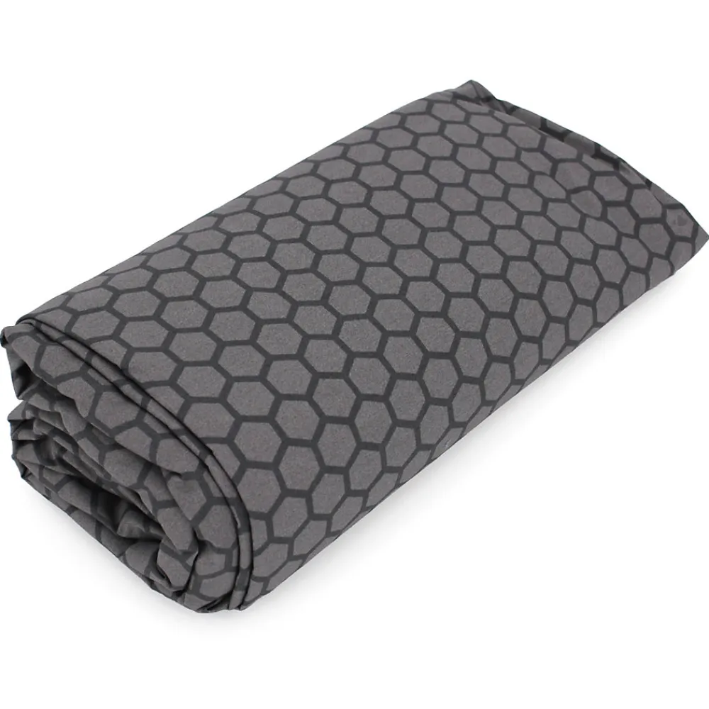 Drap housse imprimé 200x200 cm percale de coton ASIA gris Anthracite Bonnet 40 cm>Linnea Discount