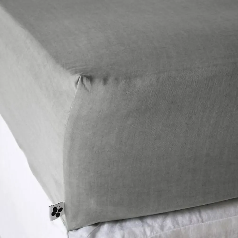 Drap housse "Lysandre" toutes dimensions "Lyocel" - Lysandre Granit - 180 x 200 cm bonnet de 30 cm>L'Effet Papillon Sale