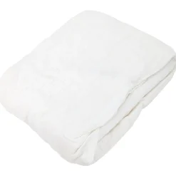 Drap housse MILOS mousseline de coton 140x200 cm bonnet 30 cm uni blanc neige>Linnea