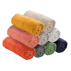 Coton Pur Drap housse "Noah" toutes dimensions "Gaze de Coton" - Noah Perle - 90 x 190 cm bonnet de 30 cm* Drap Housse|Drap Housse