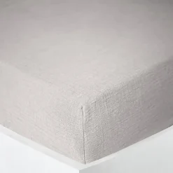 Coton Pur Drap housse "Noah" toutes dimensions "Gaze de Coton" - Noah Perle - 90 x 190 cm bonnet de 30 cm* Drap Housse|Drap Housse