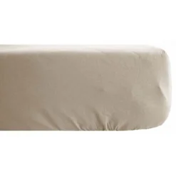 Vent Du Sud Drap housse Palace pur coton teint lavé 63 fils/cm² - Palace Lin - 160 x 200 cm bonnet de 35 cm* Drap Housse|Drap Housse