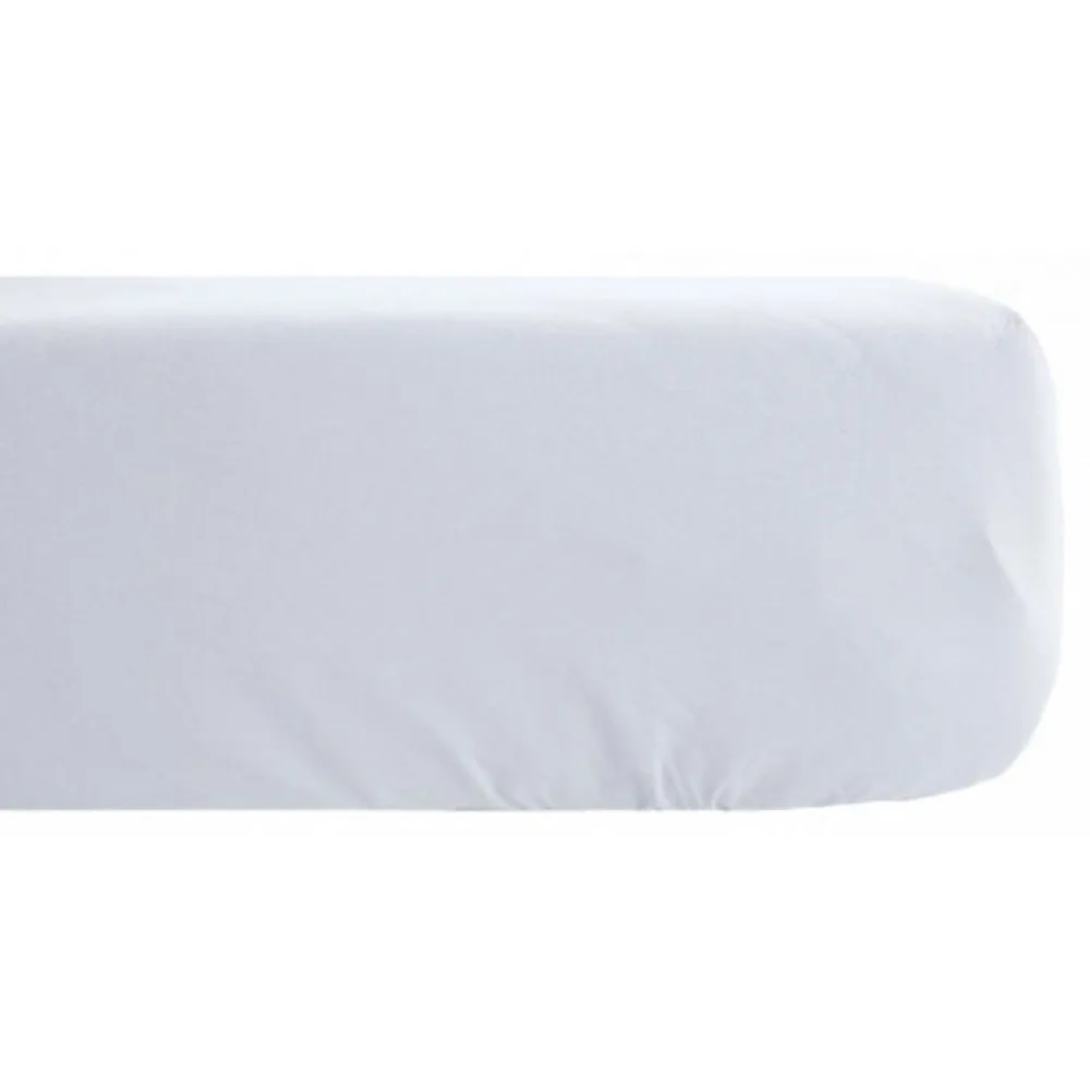 Vent Du Sud Drap housse Palace pur coton teint lavé 63 fils/cm² - Palace Neige - 90 x 190 cm bonnet de 30 cm* Drap Housse|Drap Housse