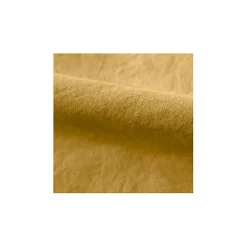 Vent Du Sud Drap housse Palace pur coton teint lavé 63 fils/cm² - Palace Curry - 160 x 200 cm bonnet de 35 cm* Drap Housse|Drap Housse