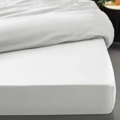 Drap Housse Percale Bonnet 30 Cm 190x140cm Blanc><noscript><img width=