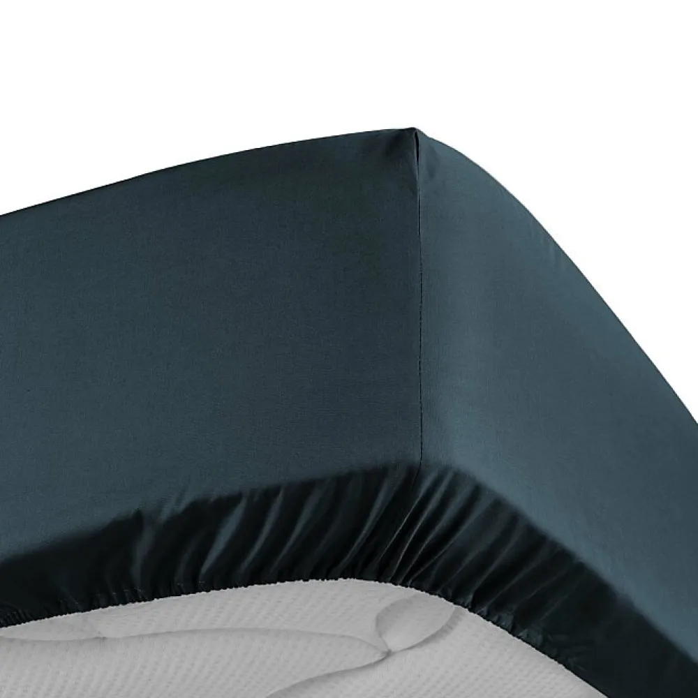 Douceur D'Intérieur Drap Housse Percale Bonnet 30 Cm 190x90cm bleu* Drap Housse|Drap Housse