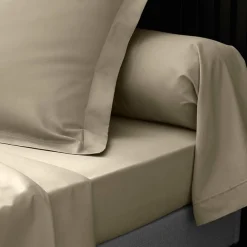 Douceur D'Intérieur Drap Housse Percale Bonnet 30 Cm 200x160cm Marron Claire Naturel* Drap Housse|Drap Housse
