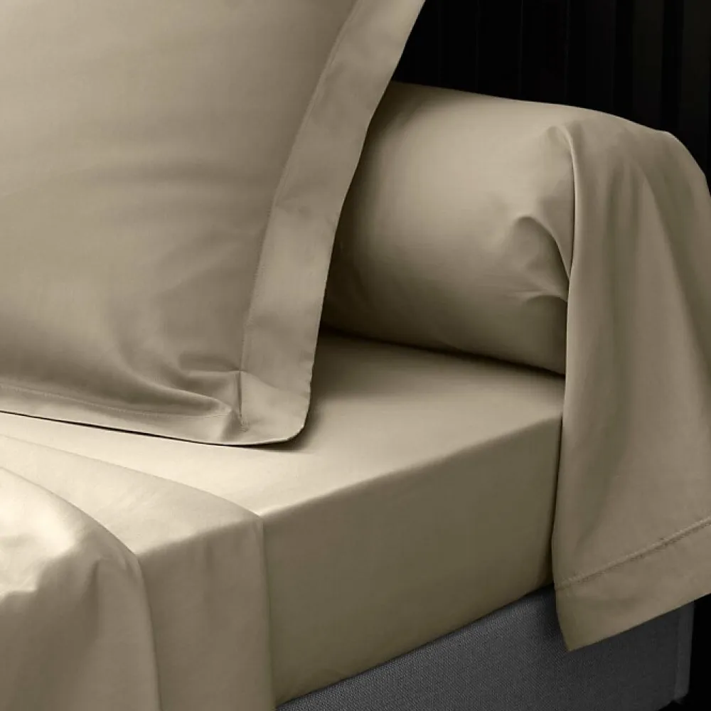 Douceur D'Intérieur Drap Housse Percale Bonnet 30 Cm 200x160cm Marron Claire Naturel* Drap Housse|Drap Housse