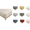 Promolinge Drap Housse Percale Bonnet 30 Cm 200x160cm Marron Claire Naturel* Drap Housse|Drap Housse